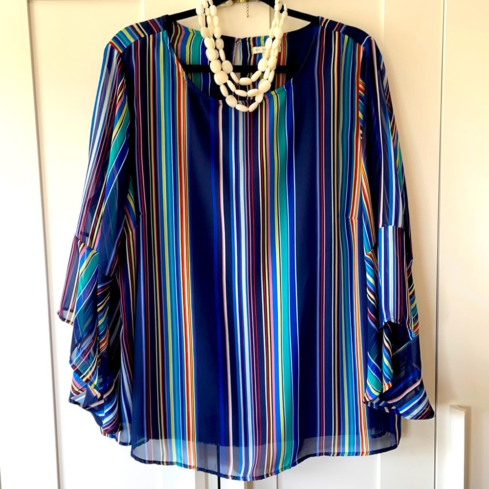 Multi-striped blouse